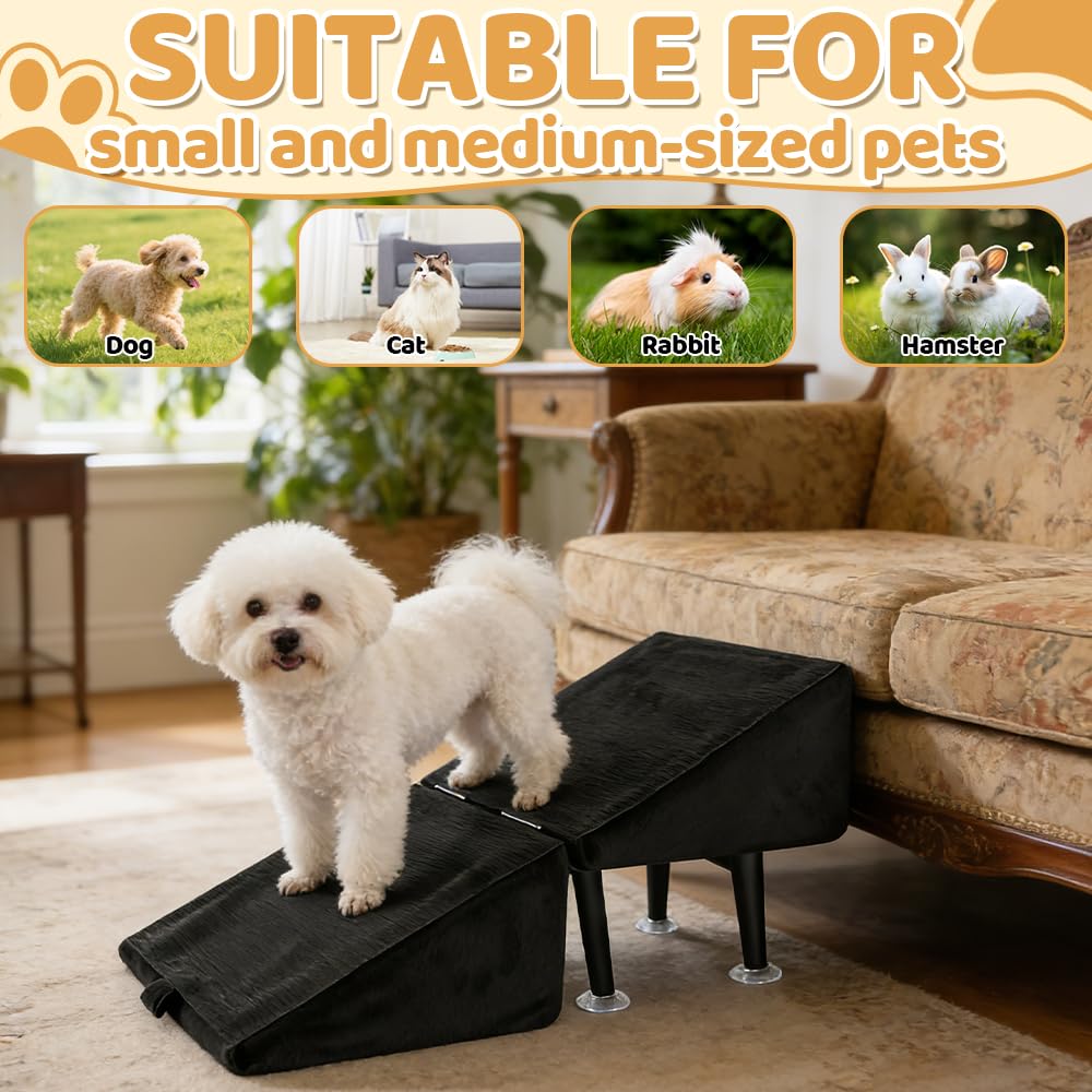 Rampa plegable para perros, antideslizante, resistente al desgaste, para sofá, cama, sofás, escaleras para perros para mascotas pequeñas y medianas