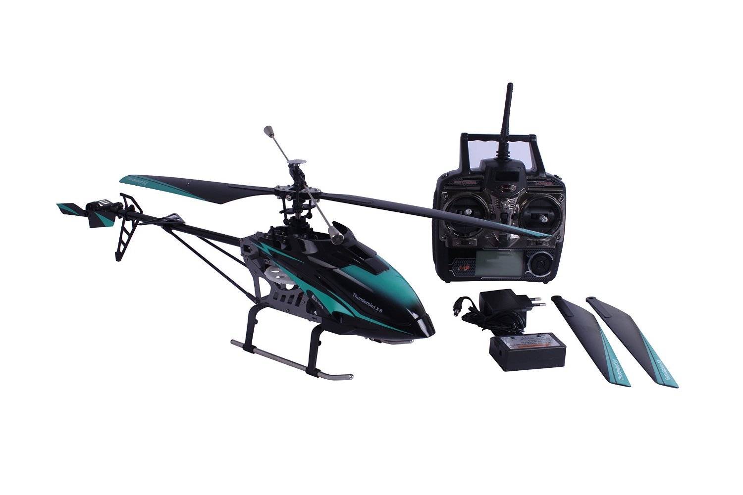 WonderTech Thunderbird X8 Series Large Alloy 28 Inch 2.4G 4CH RC Single-Blade Remote Control Helicopter with Gyro (Color May Vary)