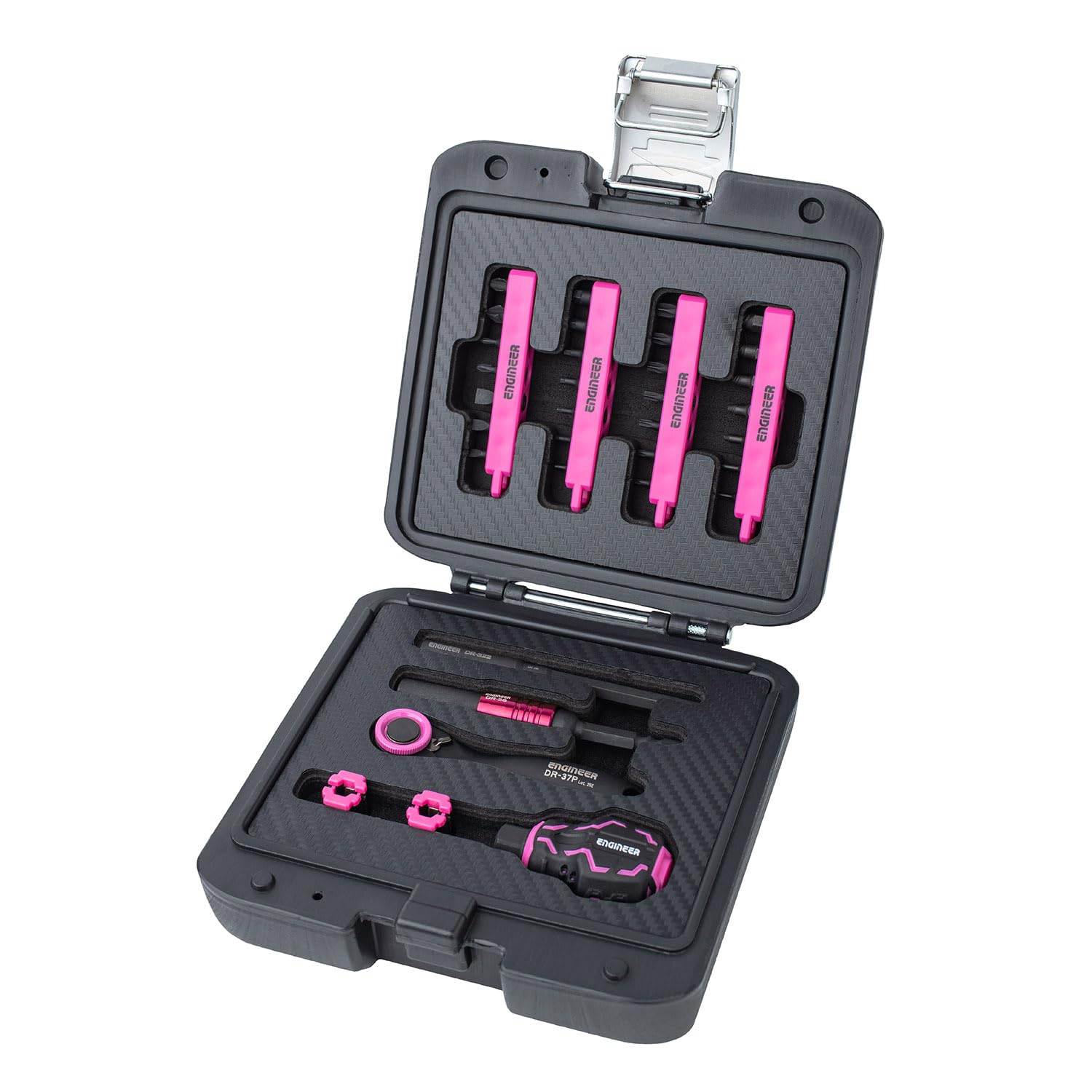 Amazon | エンジニア ネジレスQセット PINK&BLACK 35点セット ケース
