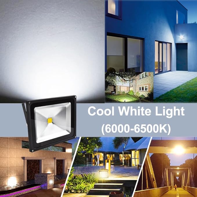 Greenmigo 20W Schijnwerper Koud Wit Zilvergrijs Aluminium Behuizing IP65 Waterdichte LED Lamp Schans Schijnwerper LED Tuinlamp Buiten Staal photo 3