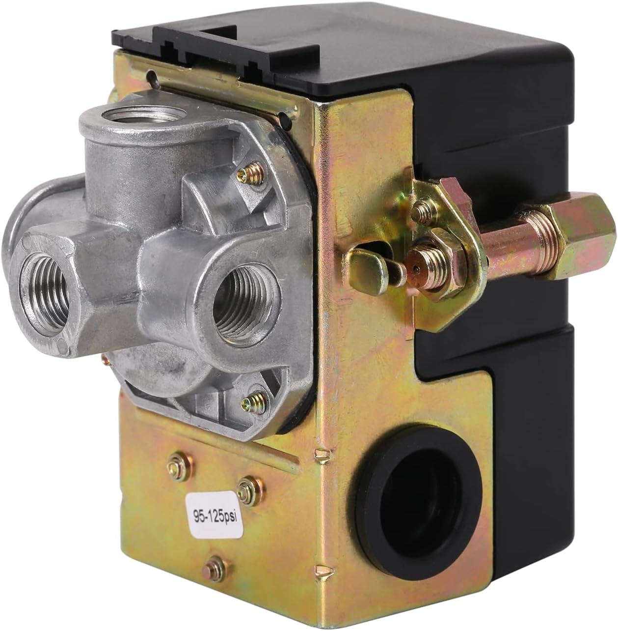 FANWAYER Air Compressor Pressure Switch 95-125 PSI 4 Port Pump Pressure Switch 1/4" NPT Air-Pump Pressure Switch Pumptrol Single Port Air Pressure Switch