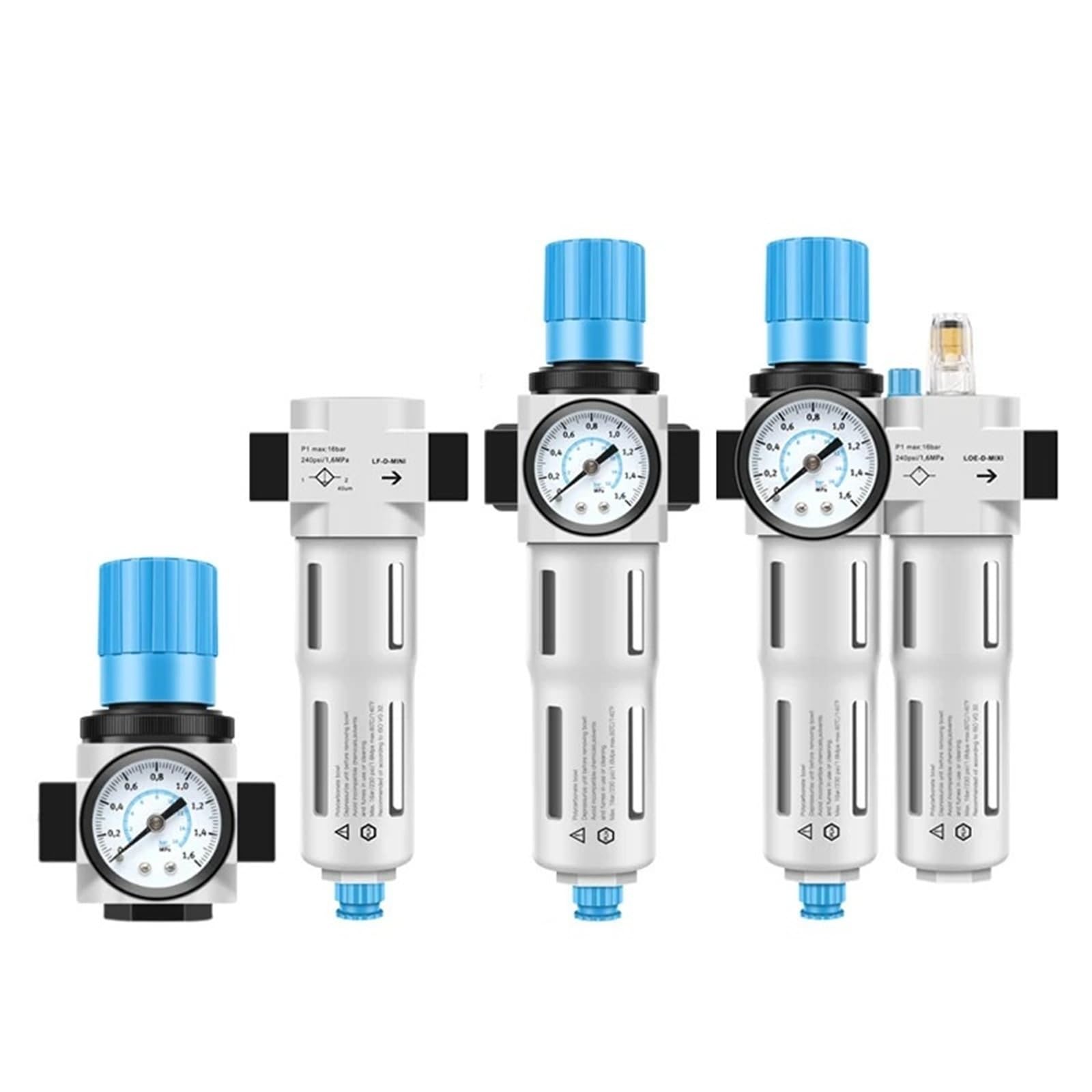 Compresor de aire separador de aceite y agua FRC/LFR/LF/LR-D-MINI/MIDI filtro reductor de presión neumático 1 Uds(FRC-3-8-D-MINI)
