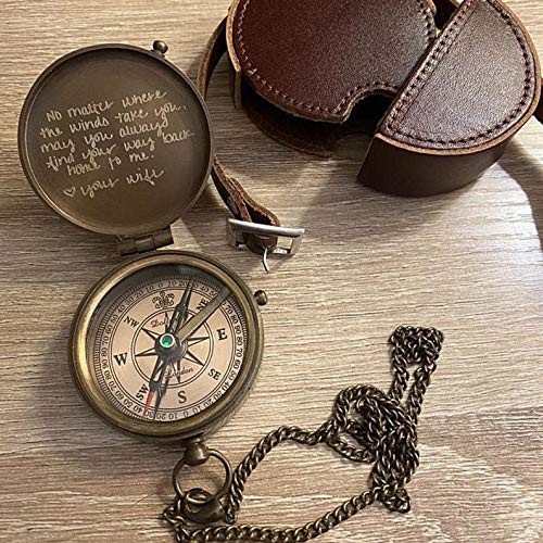 Brújula personalizada de latón portátil