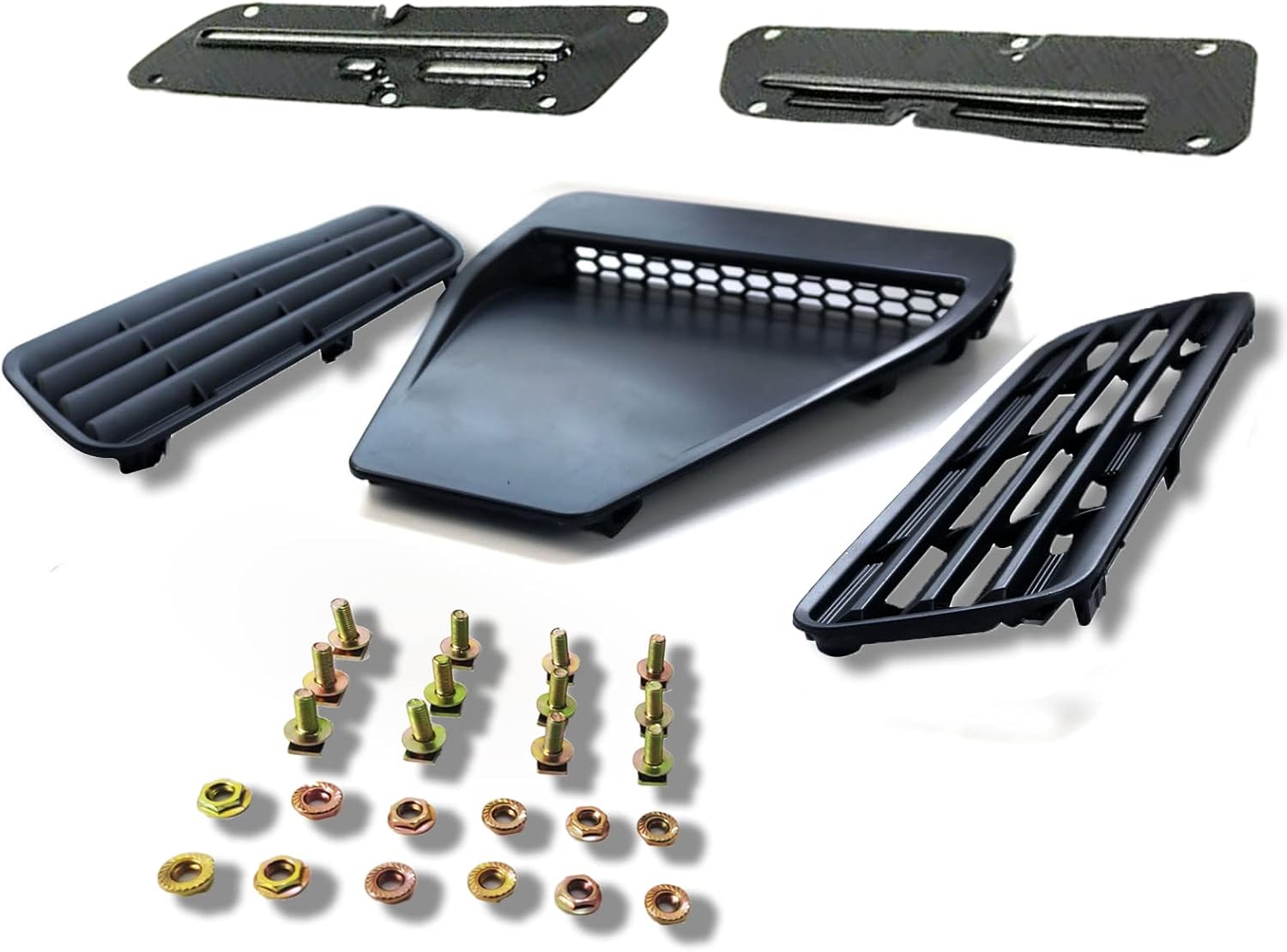 iTop-Motors Matte Black Car Hood Bonnet Vents Radiator Grill Ducts fit for 08+ Mitsubishi Lancer EVO 10X/Ralliart/GTS