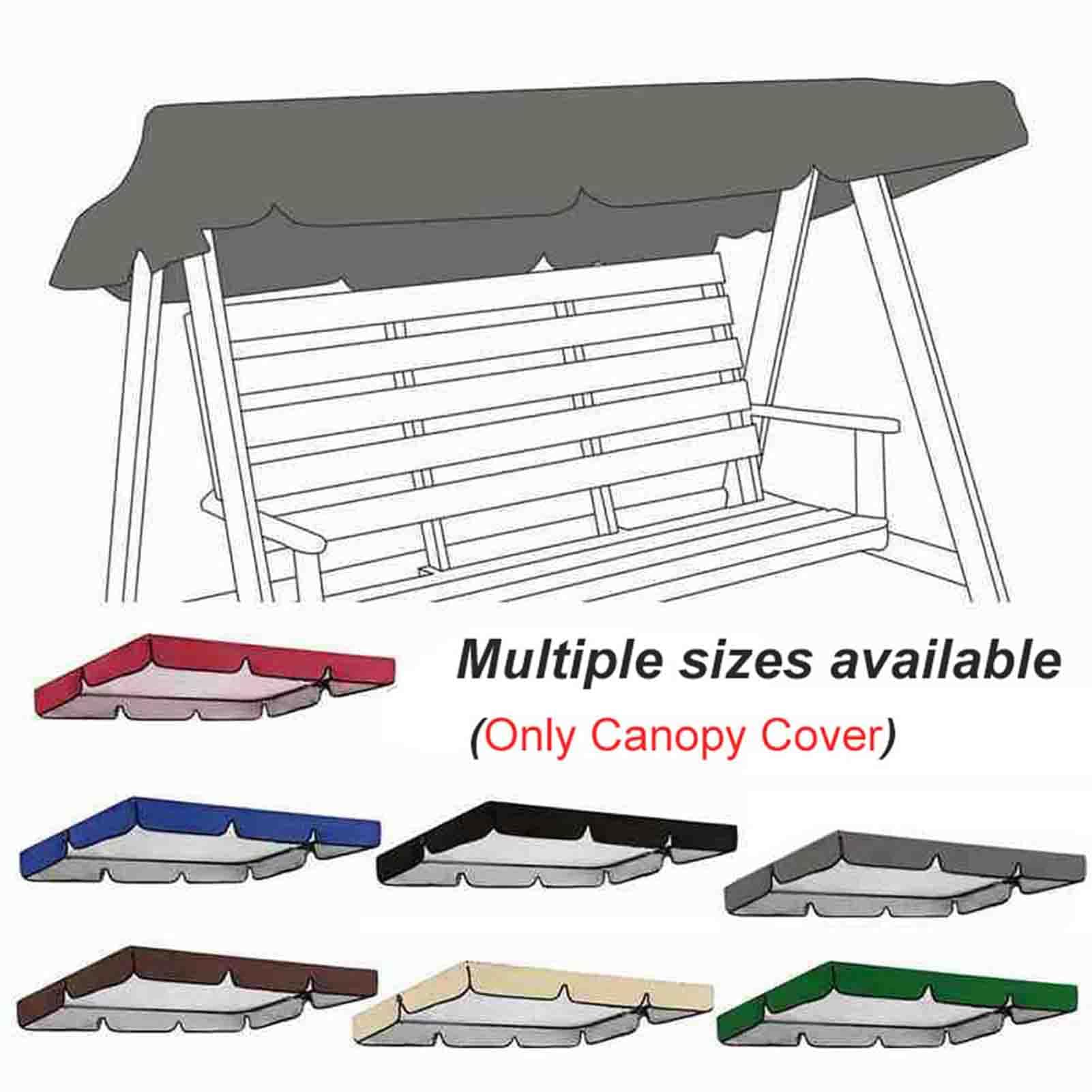 Silla de repuesto impermeable para columpio de 2 o 3 plazas, columpio de patio al aire libre, duradero, resistente a los rayos UV, fácil de instalar, 249 x 185 x 18 cm