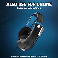 Vista 6 de PDP AIRLITE - Auriculares estéreo para juegos con micrófono para Nintendo Switch/Lite/OLED, micrófono con cancelación de ruido con cable, ligero