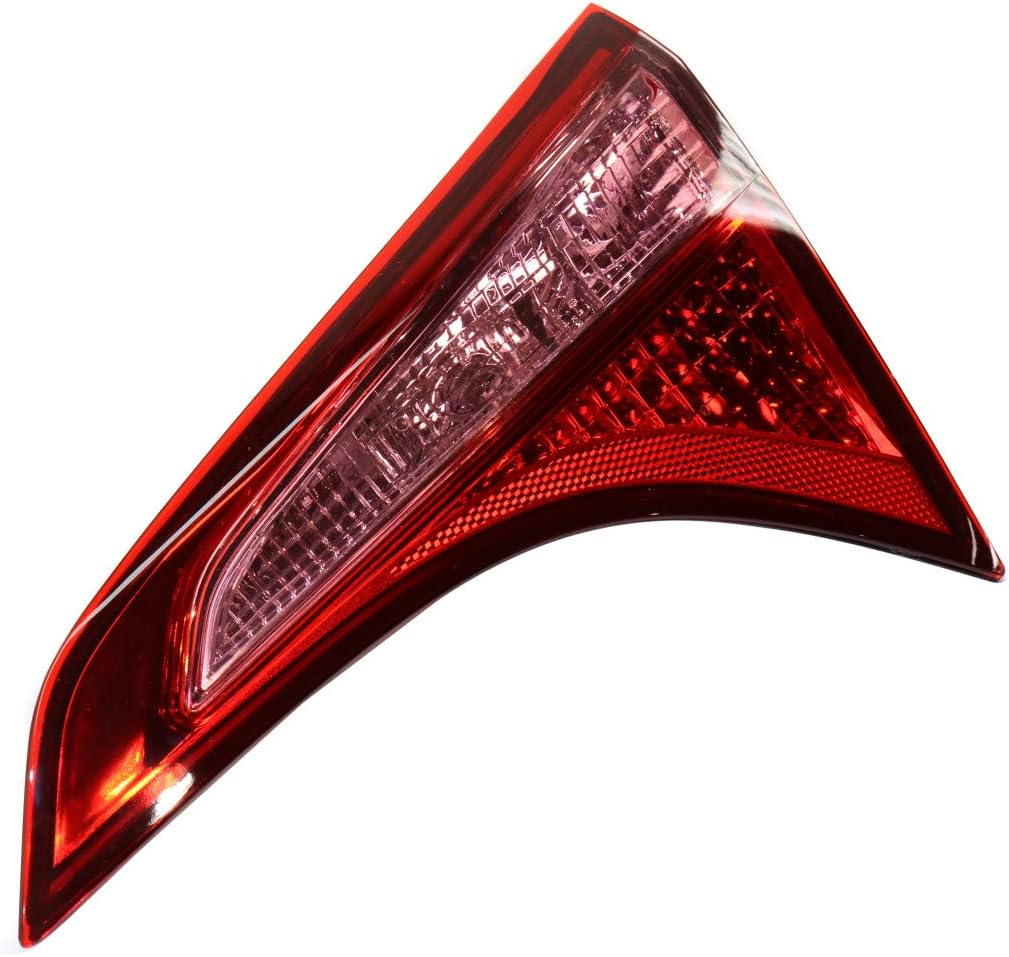 CarLights360: For 2017 2018 2019 Toyota Corolla Tail Light Inner Passenger Side Pink Lens w/Bulbs DOT Certified For TO2803135