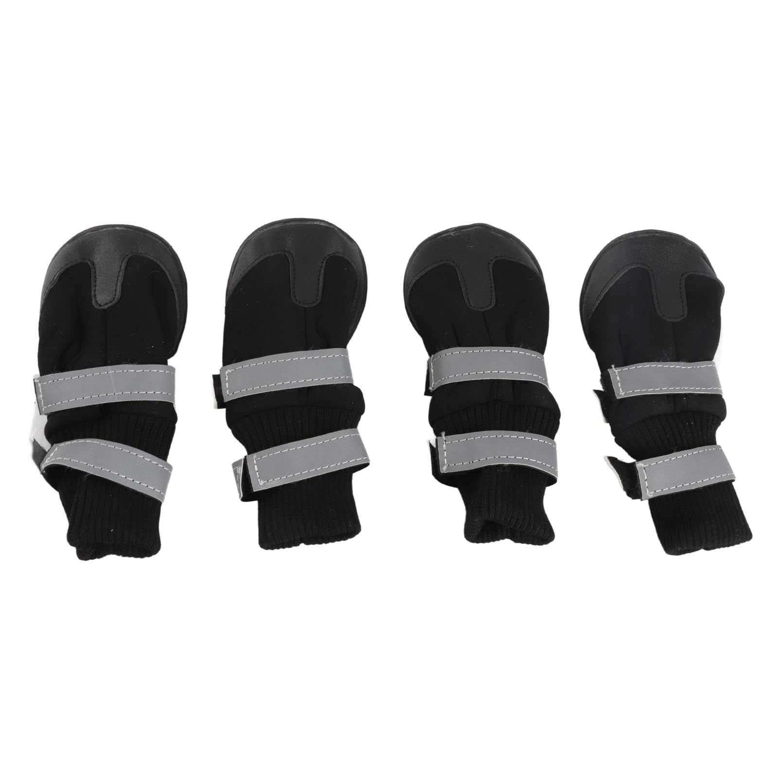 Zerodis 4 Piezas de Botas para Perros, Zapatos de protección Antideslizantes Negros para Perros Botas de protección cálidas Impermeables para Perros medianos y Grandes(XL Azul)