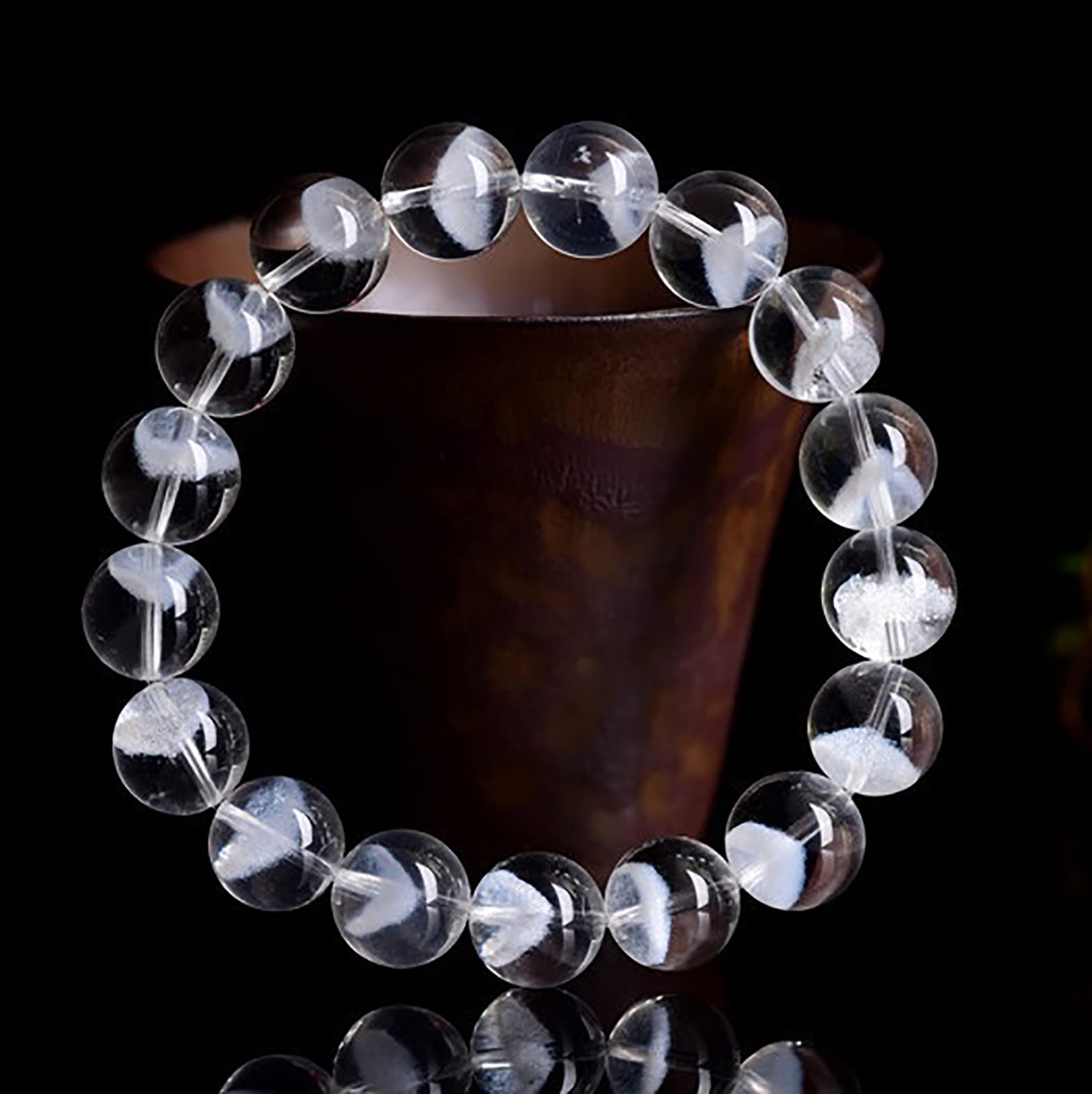 Amazon.co.jp: 天然ピラミッド クリア クォーツ ブレスレット 7A