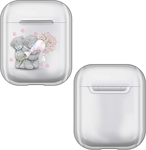 Miniatura 9 de Head Case Designs Funda de cristal duro transparente con licencia oficial de Me to You Love Rose All About Love compatible con Apple AirPods 1 1