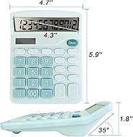 Vista 2 de Calculadora básica con cómoda pantalla LCD grande, calculadoras de escritorio de 12 dígitos, pantalla de inclinación, botón grande, calculadora
