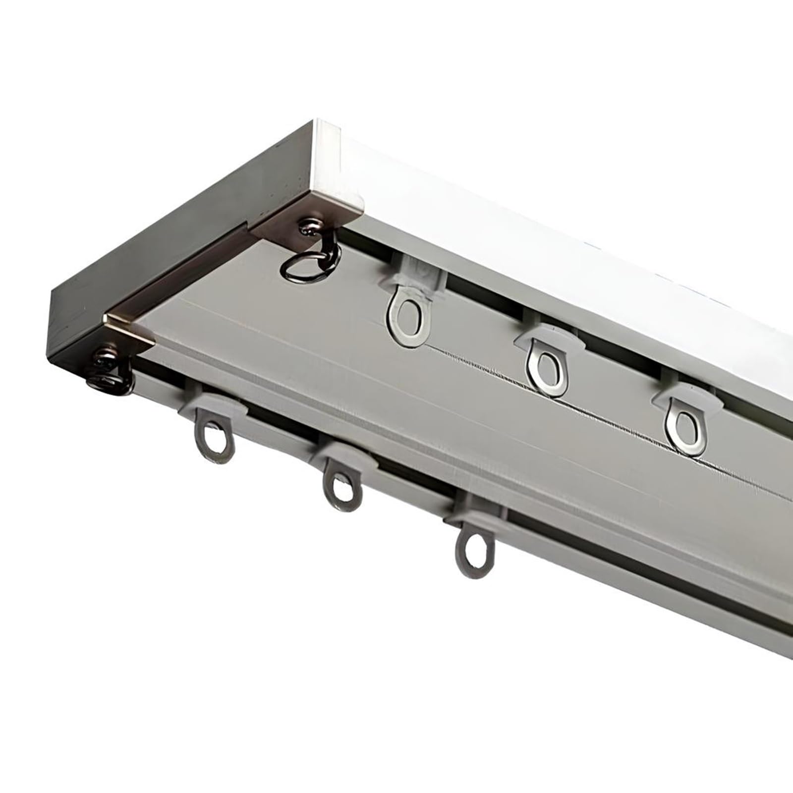 Curtain Track Double Tracks, Ceiling Double Curtain Track Aluminium Mute Roller Multicolor Multiple Sizes(White,150cm/4.9ft)