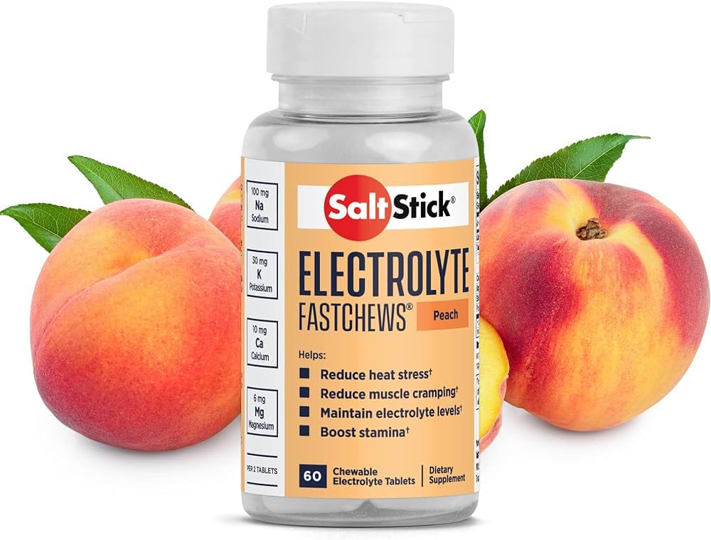 Fastchews Buffered Electrolyte Salts Tablet - 60 Count, Peach - 03-4060