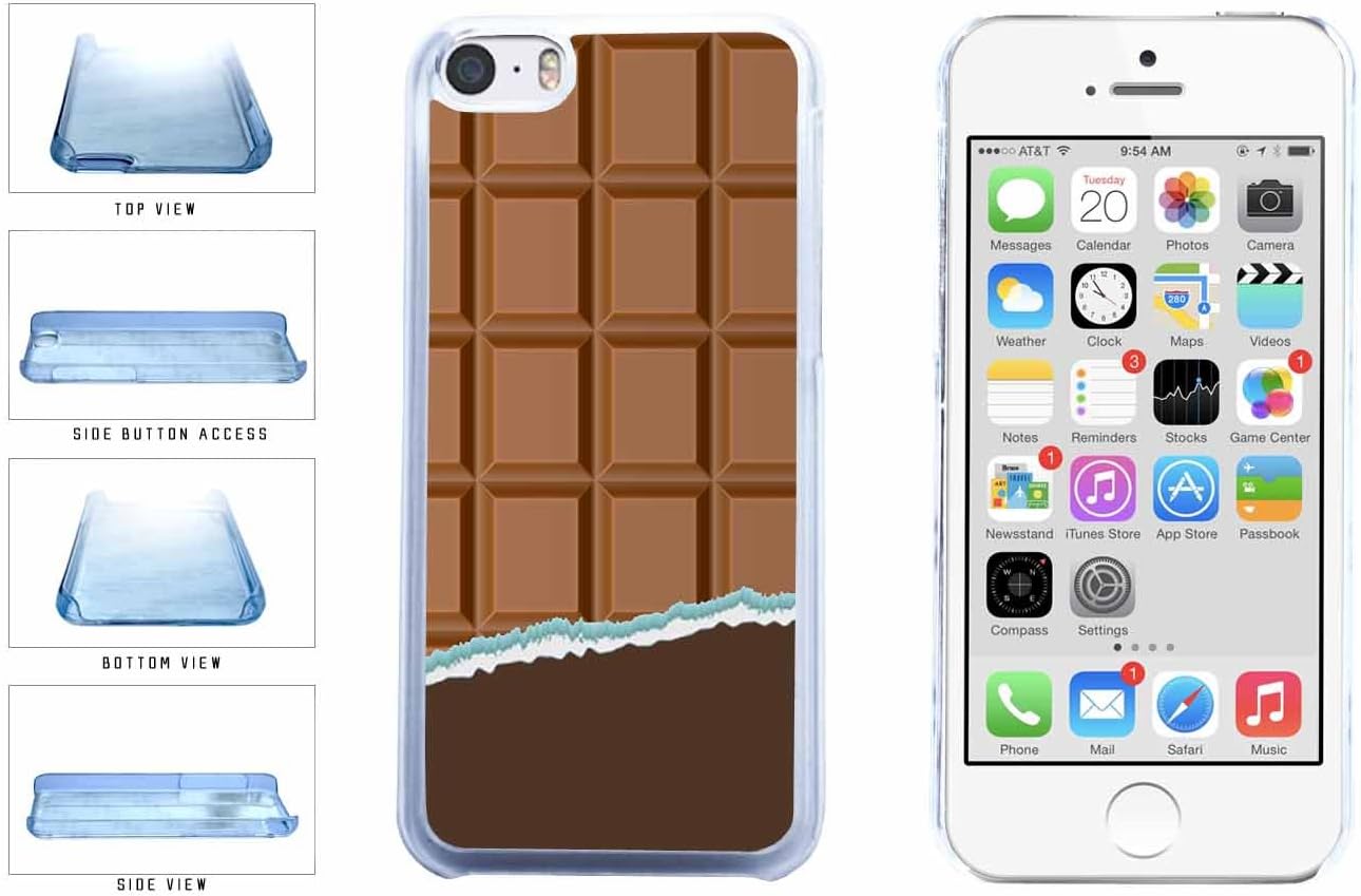 BleuReign(TM) Yummy Unwrapped Chocolate Bar Clear Plastic Phone Case Back Cover Apple iPhone 5c