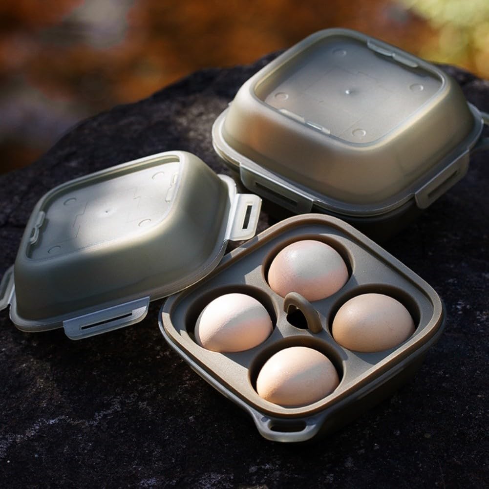 Boîte de rangement d'œufs pour le camping ZYNCUE étui rigide léger 4 grilles outdoor vert
