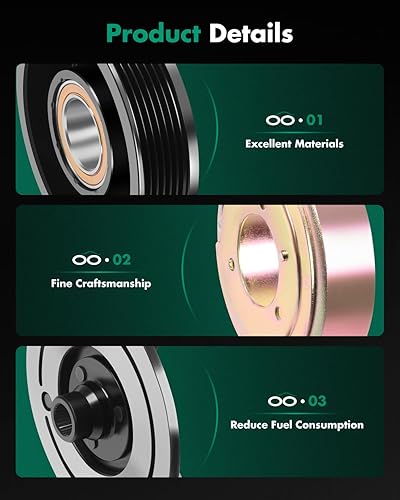 Miniatura 194 de SCITOO Compresor de CA para Acura TSX 2.4L 2004 2005 2006 2007 2008, CO 10849T Compresor de aire acondicionado con embrague 38810RBBA01 10360661