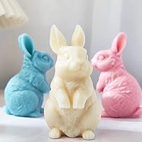 Vista 7 de 3D Rabbit Candle Silicone Molds Easter Bunny Resin Casting Mould for DIY Candle Making Polymer Clay Craft Plaster Home Decoration Conejo de pie
