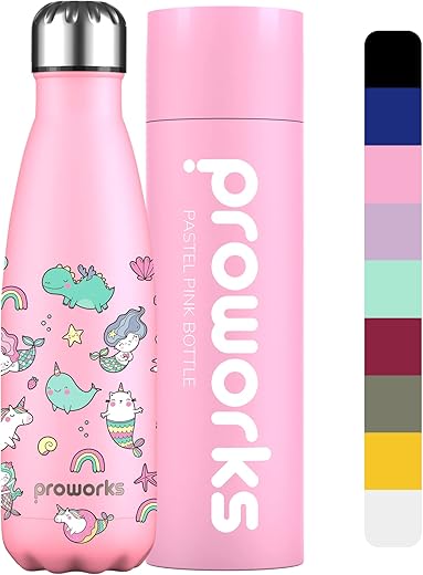 Proworks Edelstahl Trinkflasche | 24 Std. Kalt und 12 Std. Heiß -...