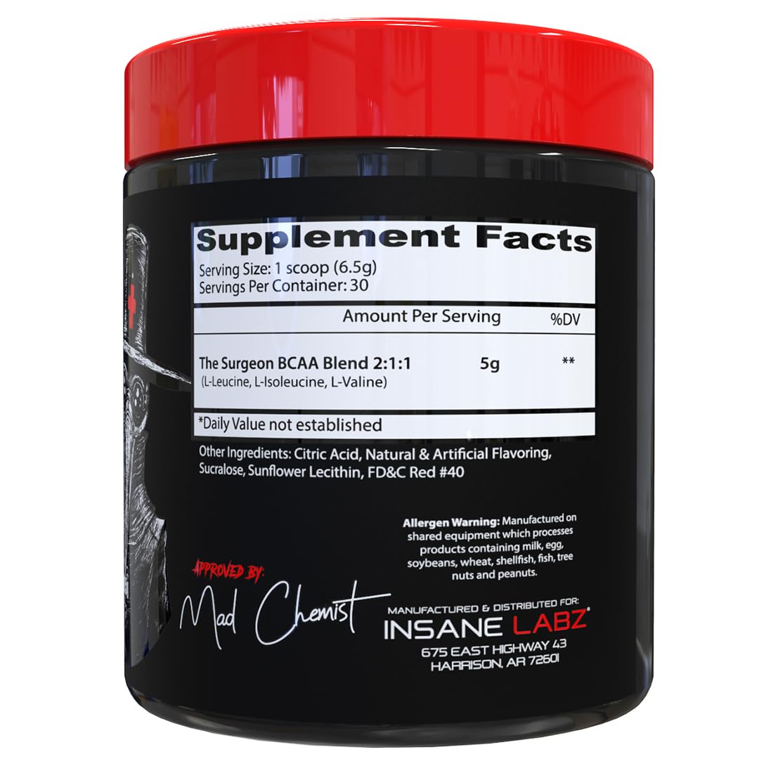Amazon.com: Insane Labz The Surgeon BCAA Recovery Powder