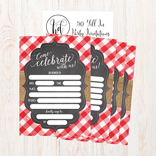 Invitations à barbecue de jardin pour anniversaires et fêtes de plage - 4