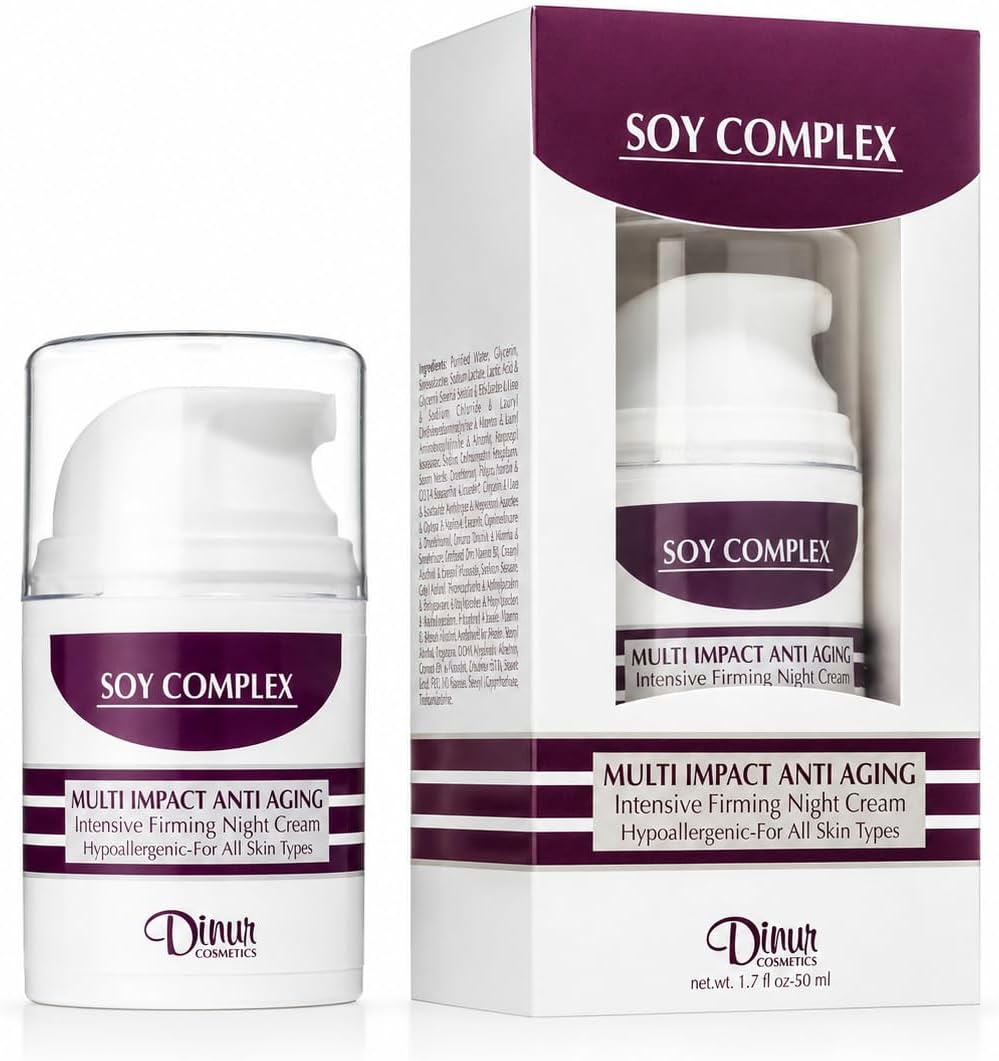 SOY COMPLEX Multi Impact Anti Aging Night Cream Intensive Firming Formula for Youthful Skin 1.7 oz. 50 ml.