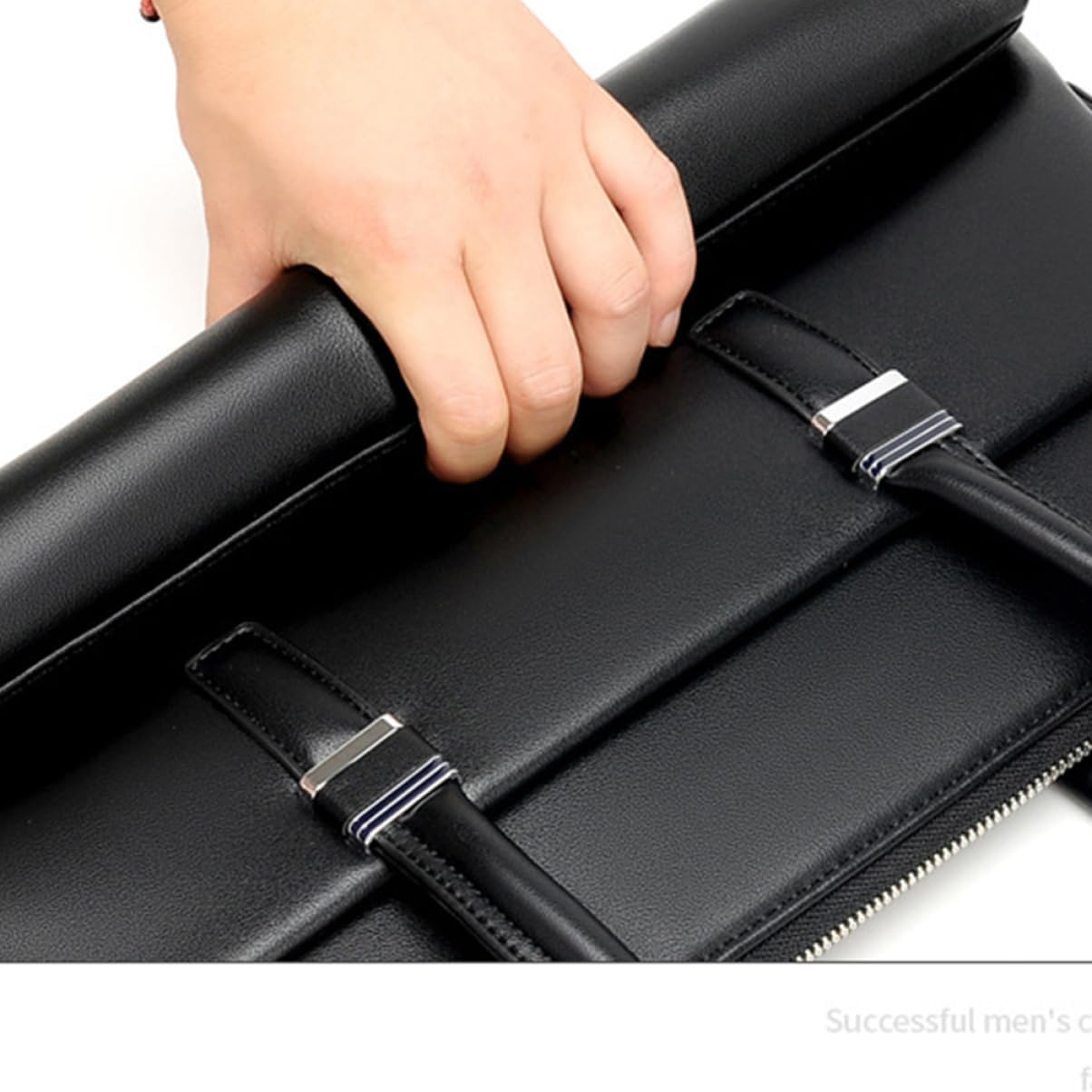 Vaguelly Men Crossbody Bag Cow Leather Laptop Bag Business Briefcase Casual Briefcase Men Work