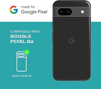 Tech21 EvoClear Case for Google Pixel 8a - Protective Transparent Phone Case - Clear