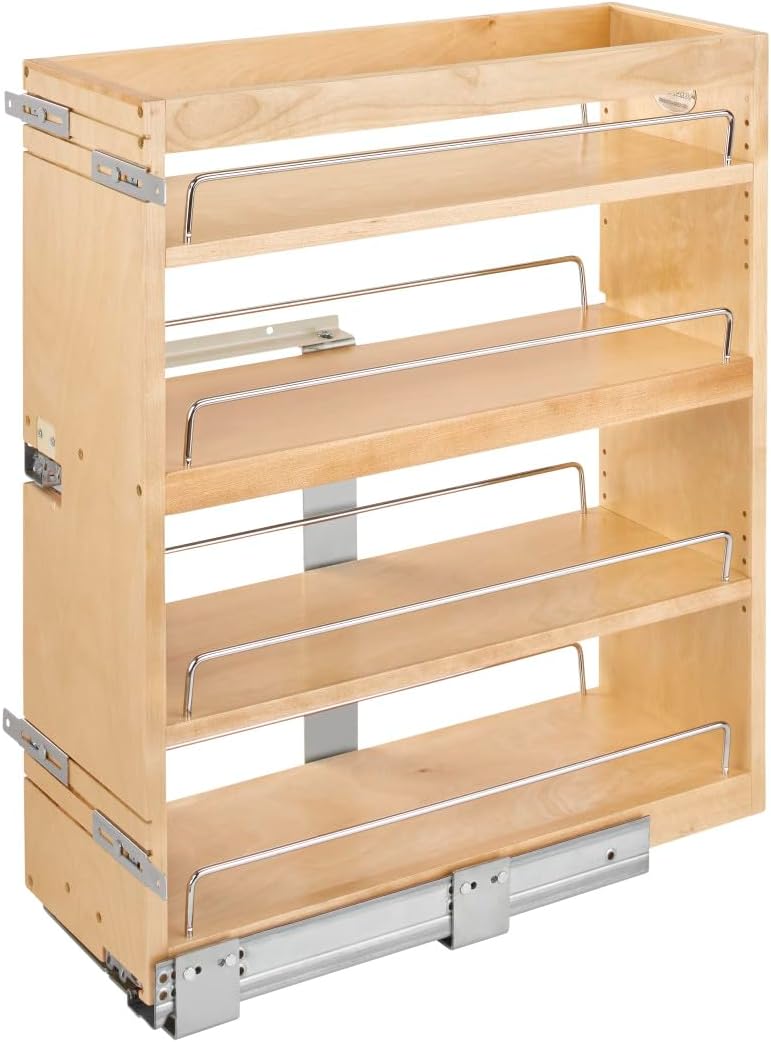Rev-A-Shelf Wood Base Cabinet Pullout Organizer w/Soft-Close