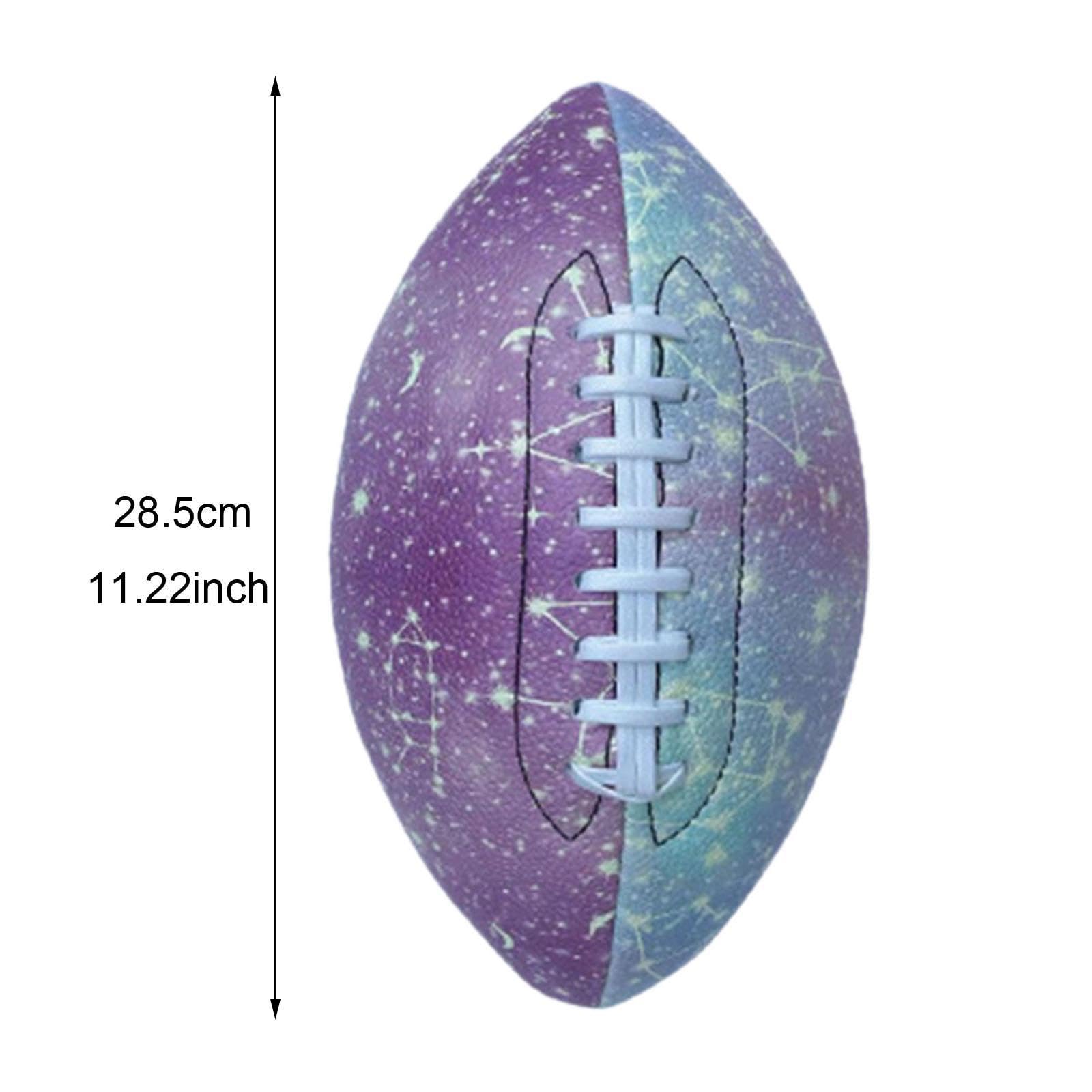 Balón de Rugby Luminoso Resistente Confeccionado en Caucho Flexible con Superficie Antideslizante Y Costura de Precisión Portátil para Entrenamiento D