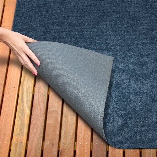 House, Home and More Indoor Outdoor Carpet with Rubber Marine Backing - Blue - 6 Feet x 15 Feet - Thumbnail 2