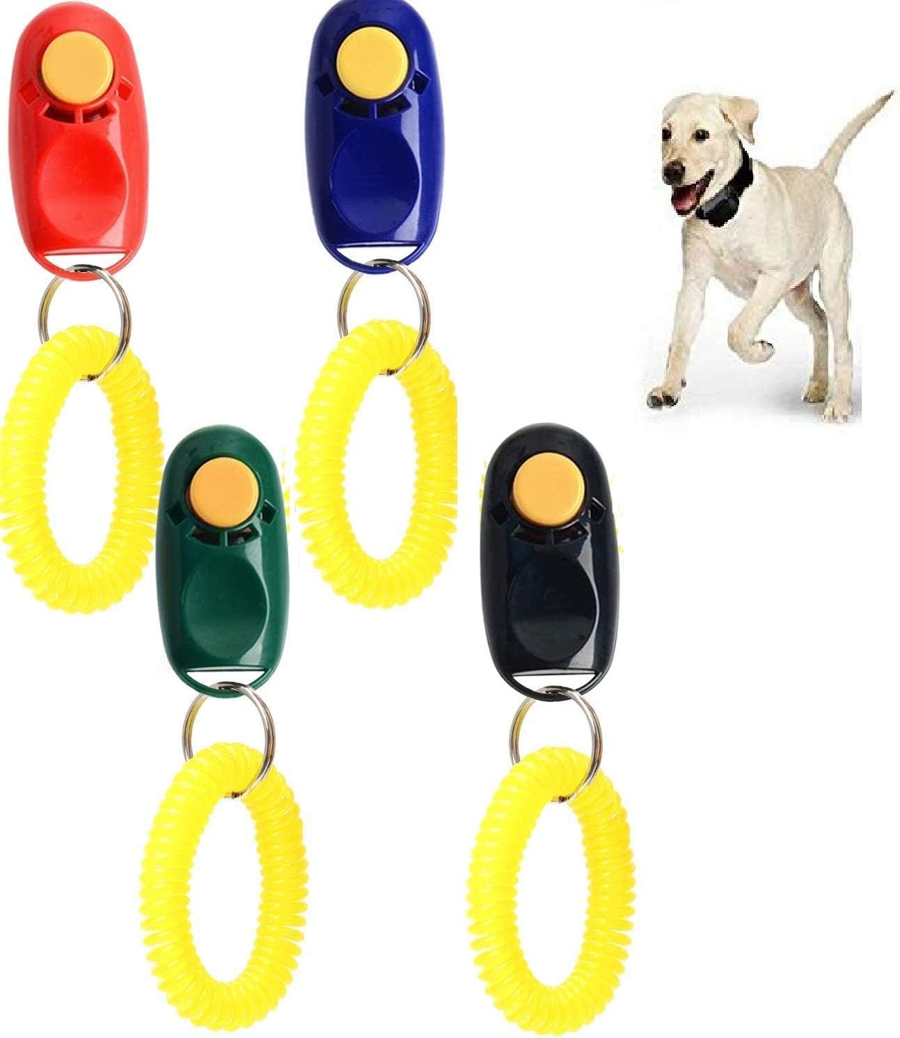 TAIYO PLUSS DISCOVERY® Pet Training Clicker, Size: L-6.5 cm, Pet Training Clicker with Wrist Bands Strap, Training & Obedience Aid (Color May Vary)