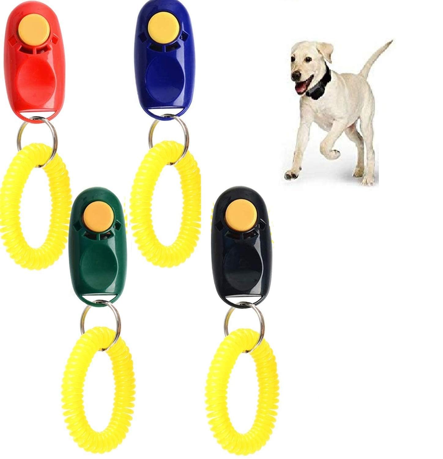 TAIYO PLUSS DISCOVERY® Pet Training Clicker, Size: L-6.5 cm, Pet Training Clicker with Wrist Bands Strap, Training & Obedience Aid (Color May Vary)