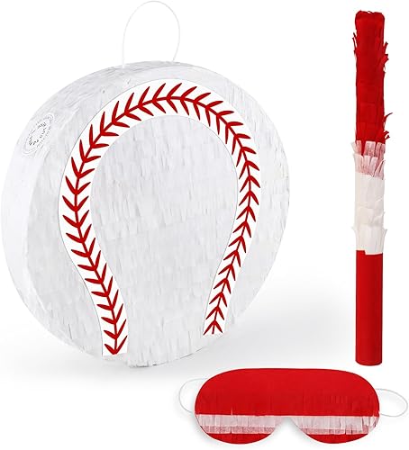 Miniatura 9 de Piñata de sirena para decoraciones de fiesta de cumpleaños, juegos de fiesta de sirena con los ojos vendados y murciélagos, suministros de fiesta de