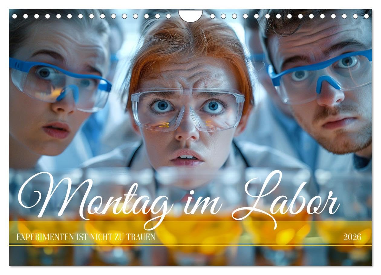 Monday in the lab UK-Version (Wall Calendar 2026 DIN A4 Landscape), CALVENDO 12 Month Wall Calendar — image 1