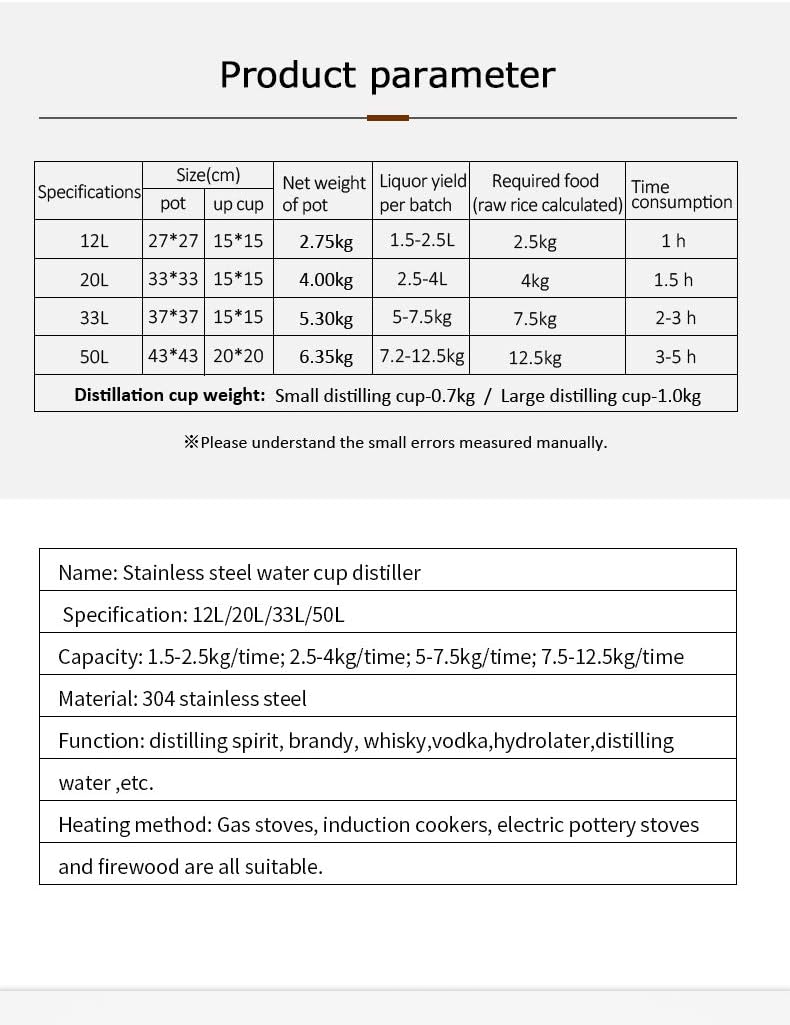 Dibosh Moonshine Still 3 Gal 12L Water Alcohol Distiller Spirits Kit Copper Tube Home Brew Wine Making Kit Oil Boiler Stainless Steel for DIY Whisky Brandy (12L/3Gal)