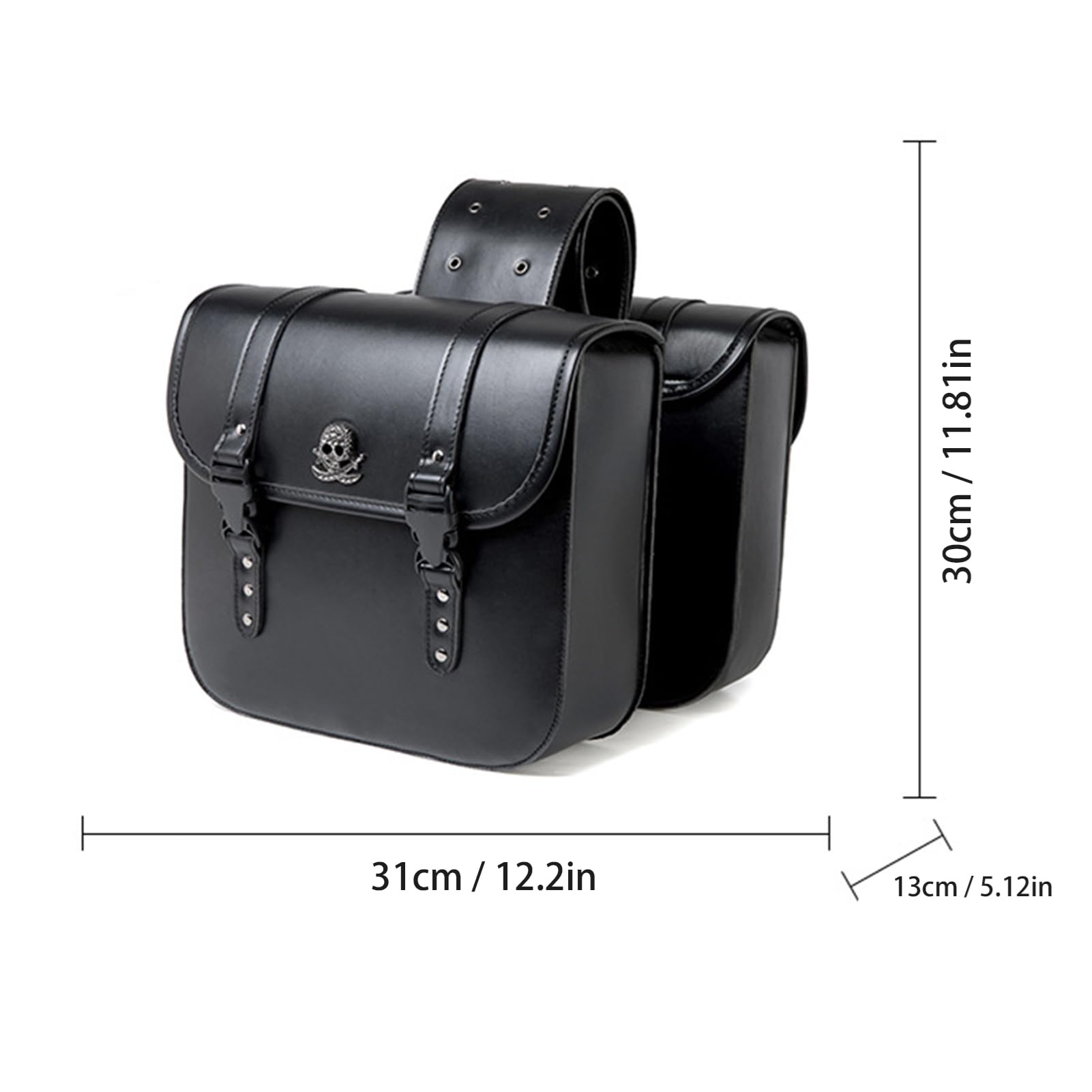 Cryfokt Saddlebag Motocyklowy, pojemność 30L, Wodoodporny Skórzany PU