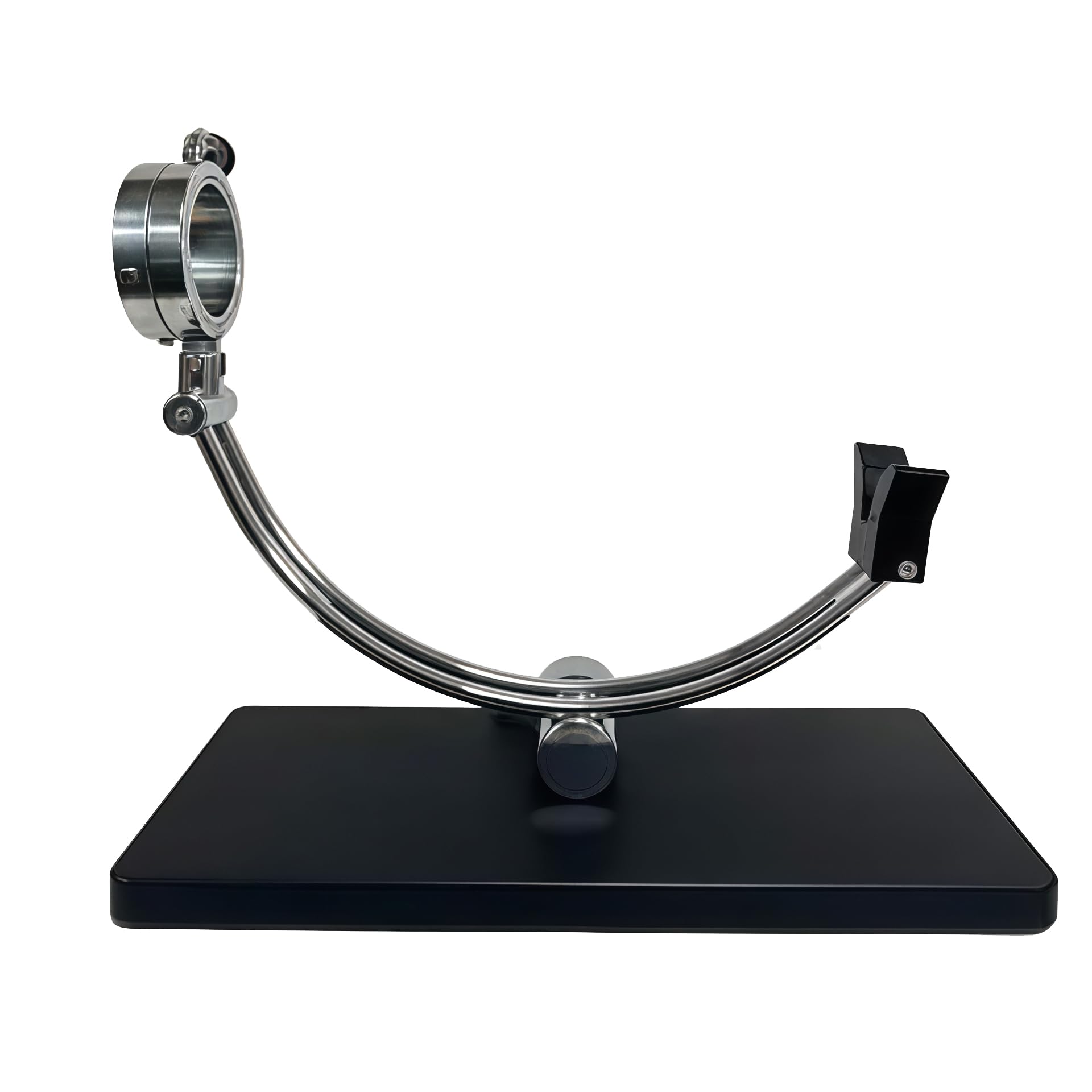 BALSAT | Jamonero de Fibra de Polietileno | 495x240x25mm | Soporte Jamonero con Anclaje y Estructuras de Acero Inoxidable | Base para Jamón Antideslizante | Jamonero Negro Fácil de Limpiar