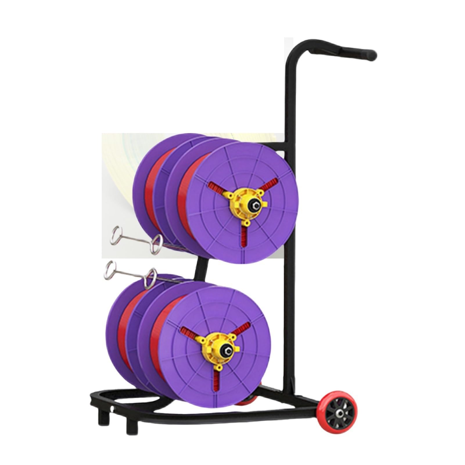 WDSOPK Wire Spool Rack,Mobile Organizer Stand for Electrical,Multi Purpose Dispenser Holds, Workplace Efficiency (4 Rods Wire)