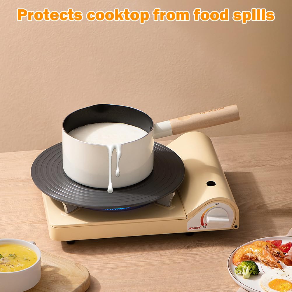 Piastra adattatore per induzione, 24 cm, diffusore di calore, adattatore per induzione con manico rimovibile, diffusore a induzione per macchine da caffè e utensili da cucina