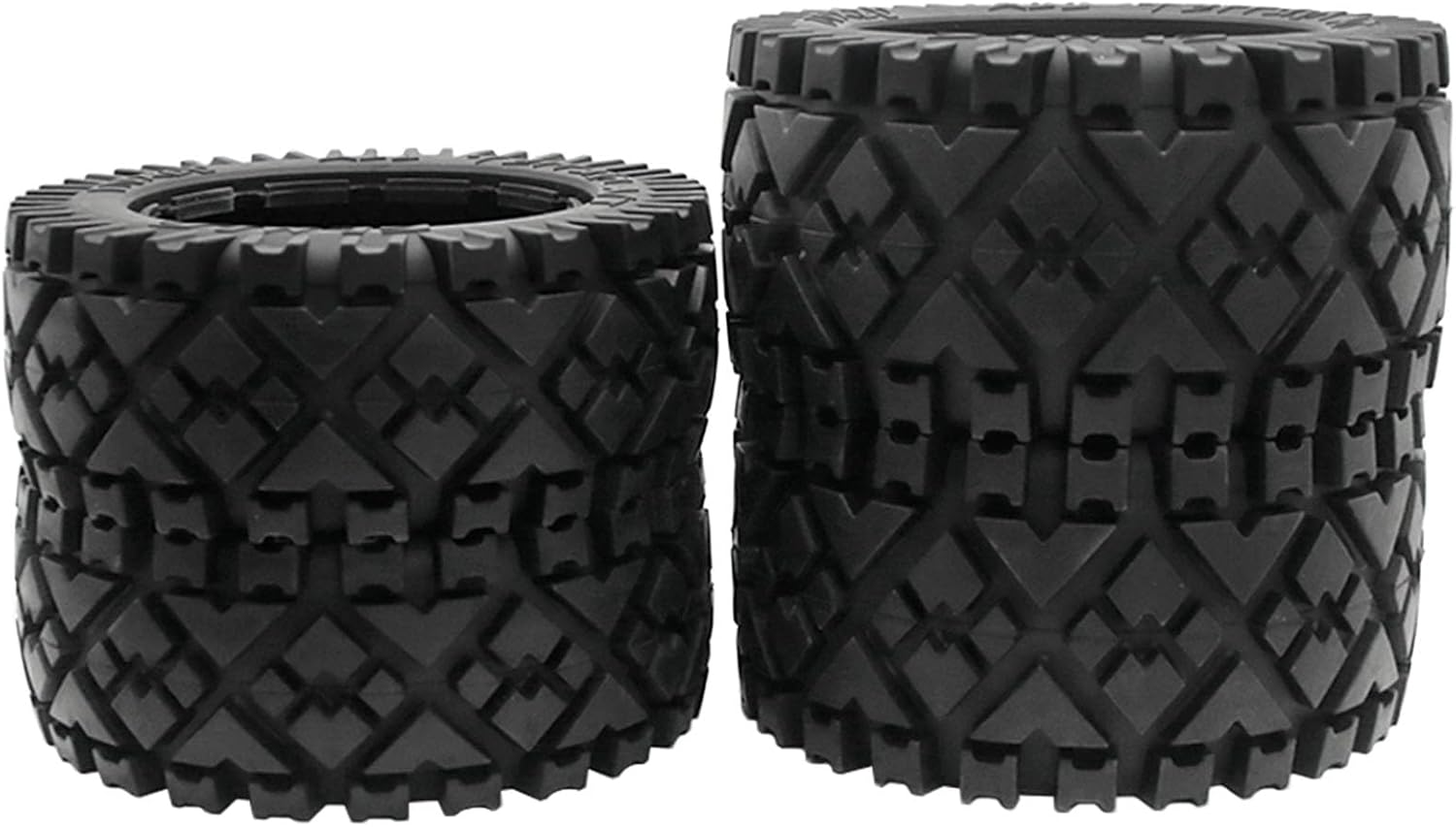 FLMLF Front and Rear All Terrain Tire Treads 4PCS fit 1/5 HPI RV King Motor Baja 5B RC Car Parts