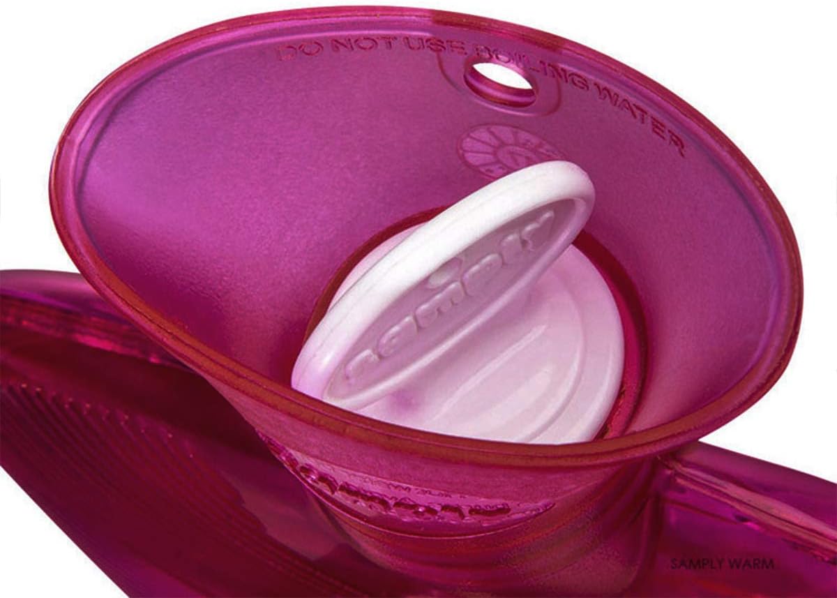 Samply Hot Water Bottle- 2 Liter Water Bag with Knitted Cover,Transparent Purple : Everything Else
