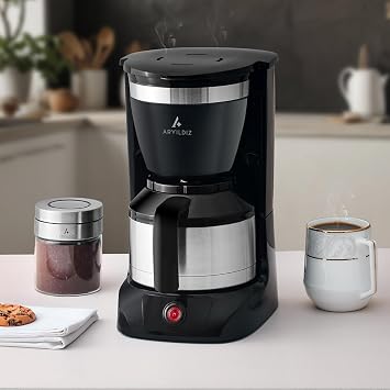 Ary ld z Robust Filter Coffee Machine with Thermos Black Compact Size
