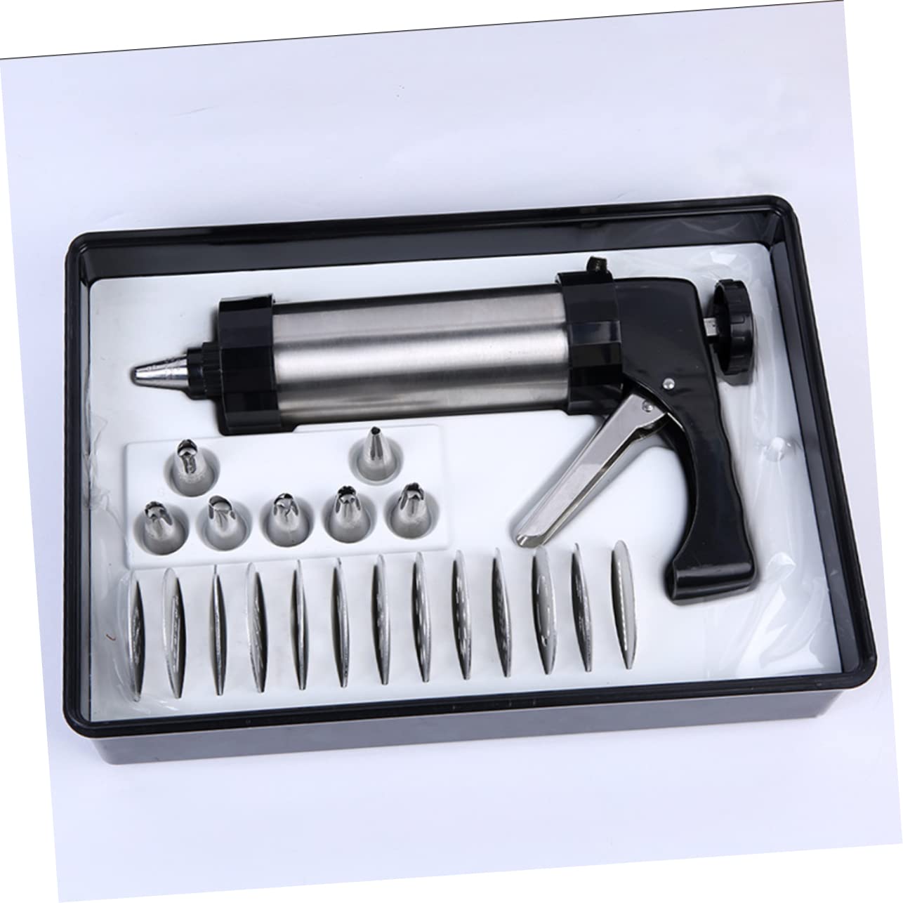 IMIKEYA Presse à Biscuits et Base Antidérapante 21 Pièces avec 13 Disques et 7 Douilles Manche Ergonomique pour Décorer Cupcakes et Fabriquer Biscuits