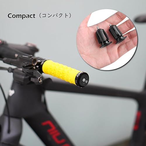 Miniatura 6 de TRIWONDER Tapones de extremo de barra de aluminio para manillar de bicicleta, tapas de barra de bloqueo expandibles, agarre para bicicleta de