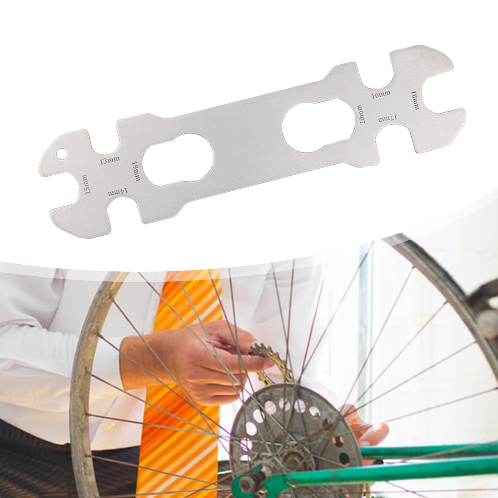 4 X Fahrrad Nabenschlüssel, Kegelschlüssel, Edelstahl, 13–20 Mm, 8 Größen, Professionelles Fahrrad Nabenwerkzeug, Fahrrad Reparaturwerkzeug für