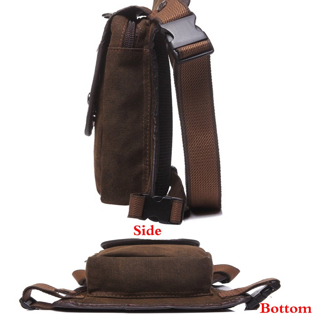 Sac Banane Multifonction en Toile, Sac Tactique Militaire, Petit Sac pour la Course, Le Camping, la randonnée, la Moto, Le Cyclisme, Le Sac à bandoulière