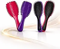Escova de Cabelo Cacheado Fitagem e Finalizadora Padrão de Cachos Profissional - Modelagem e Definição de Cachos Raquete Wave Mechas - Ideal para Cabelos Cacheados e Ondulados