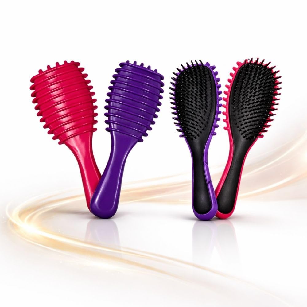 Escova de Cabelo Cacheado Fitagem e Finalizadora Padrão de Cachos Profissional -