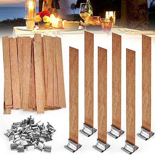 LIMITADA 80 PCS Docht für Kerzen Holz Kerzendochte Holzdocht...