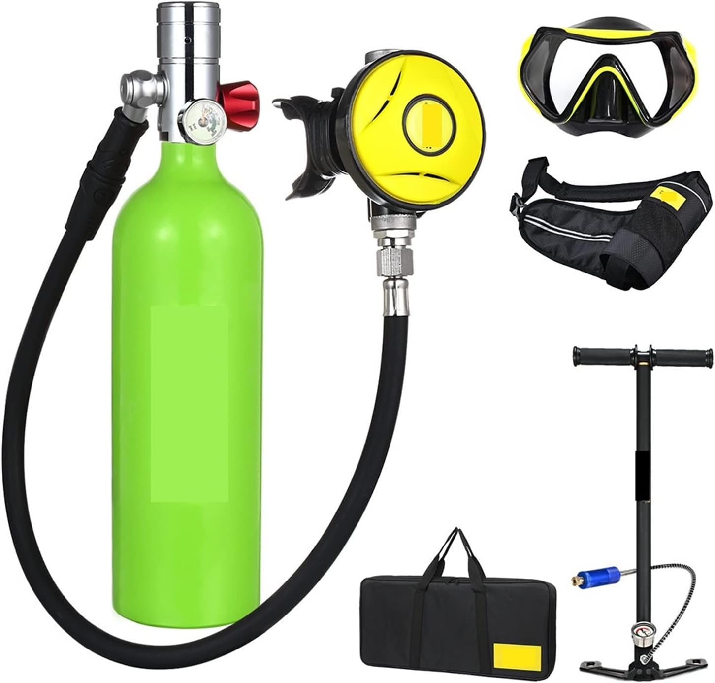 Scuba Tank Kit, Diving Equipment 1L Capacity Portable Diving Respirator for Underwater Work/Underwater Recreation
